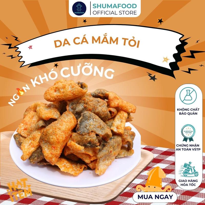  Combo 2 hũ Khô Da cá mắm tỏi tẩm gia vị ShumaFood – siêu giòn cay mặn ngọt – ăn vặt ngon khó cưỡng 