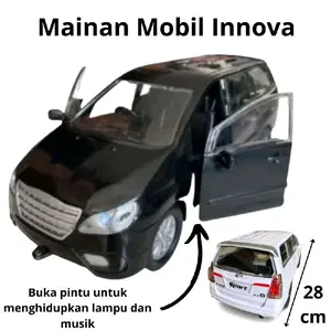 Mainan miniatur mobil kijang Innova full musik dan lampu keren DM03