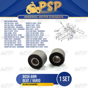Bosh Arm Beat / Vario (Isi 2) - Bushing Fork Swing Arem Honda ADV Beat FI PCX Scoopy Spacy Vario 125 Motor Motorcycle Sporty