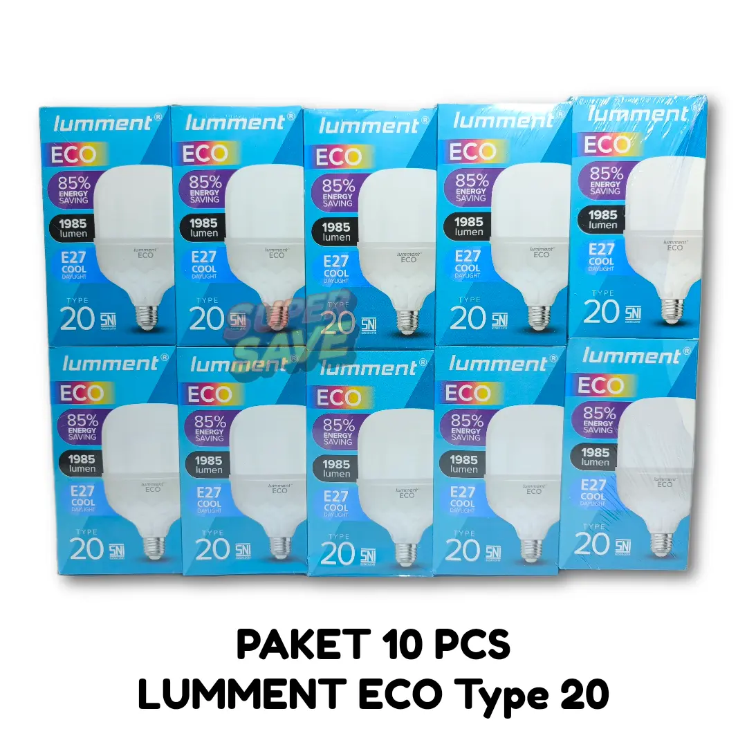 Paket Hemat 10 Pcs Lumment Eco Lampu LED Kapsul Type 20 / 15 / 10 / 5 - Cahaya Putih
