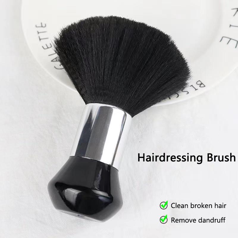 Dụng Cụ Làm Tóc Mỹ Phẩm Màu Đen Chất Lượng Cao, BarberTop, Quét Tóc Cổ Làm Sạch Tóc, Chổi Lông, Bàn Chải Cắt Tóc, Thích Hợp Cho Tiệm Cắt Tóc, Bàn Chải Cắt Tóc Nữ Uốn Tóc Women