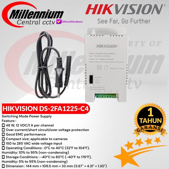 Gambar ADAPTOR POWER SUPPLY HIKVISION 4CH DS-2FA1225-C4 dari Millennium Central CCTV Kota Administrasi Jakarta Barat Tokopedia