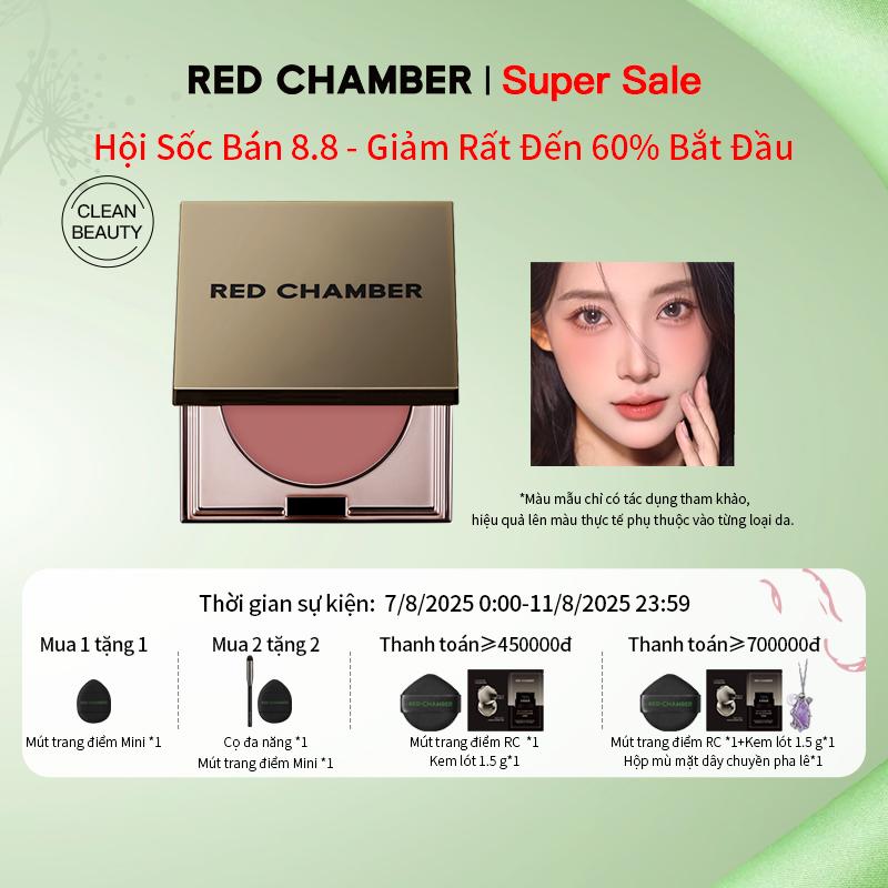 RED CHAMBER HARUKI Multi-Purpose Cream Blush 1,5g[Conditional Free Gift]Mua 1 sản phẩm tặng kèm 1 bông mút   Mua 2 sản phẩm tặng 1 bông mút+ 1 cọ đa năng Mút trang điểm RC  *1  Kem lót 1.5 g*1 Hộp mù mặt dây chuyền pha lê*1