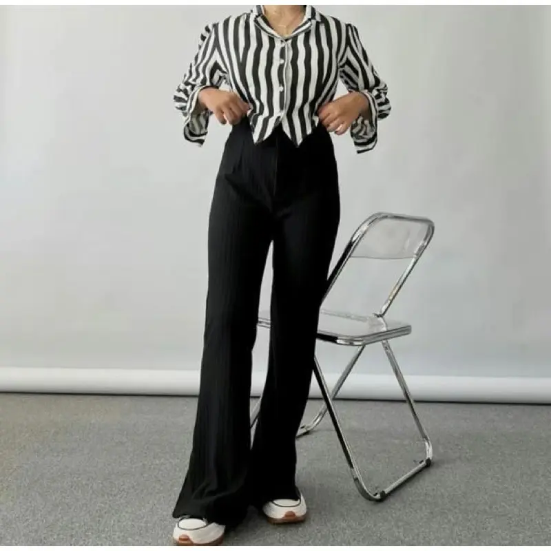 CELANA CUTBRAY KNIT WANITA  Kulot Higwaist Knit Cutbray Wanita Premium 3