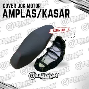Cover jok motor polos benang warna bahan amplas/kasar instan (LANGSUNG PASANG) pakai tali karet vario beat pcx nmax aerox motor bebek
