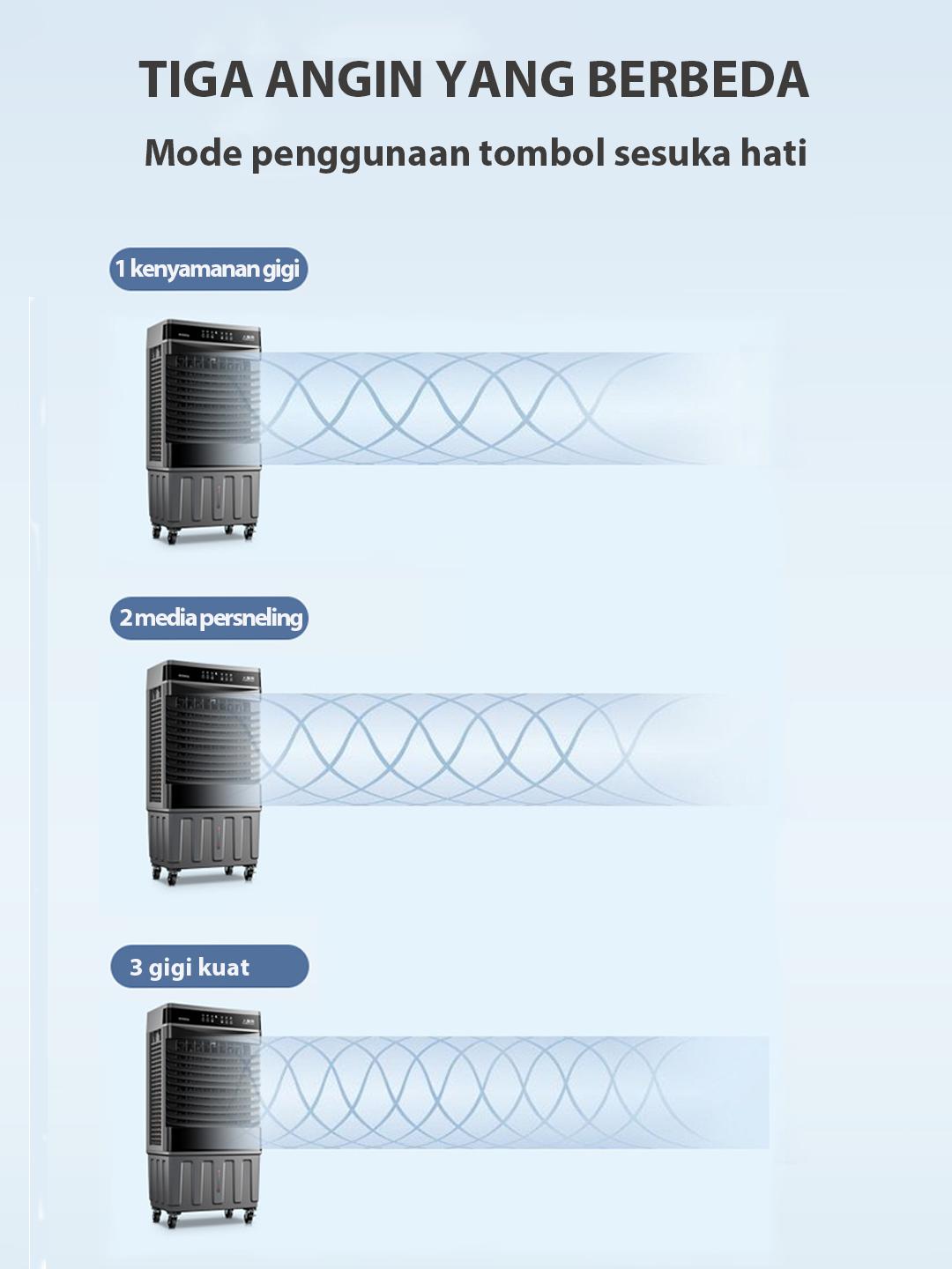 【COD】TIXX Air Cooler Kipas Angin Pendingin Udara Tangki Besar 10L/15L/40L dengan Es Kristal Refrigerasi Tiga Lapis Tirai Es Suplai Udara Sudut Besar Tiga Kecepatan Angin Humidifikasi Penyaringan Udara Dingin Portable Air Conditioners