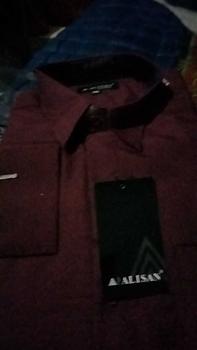 Product Review of Kemeja Formal Polos Alisan Abu6/AbuTua Pria Krah Berdasi Slimfit Lengan Panjang Hitam Kantor - Distro, Casual from E**I 1