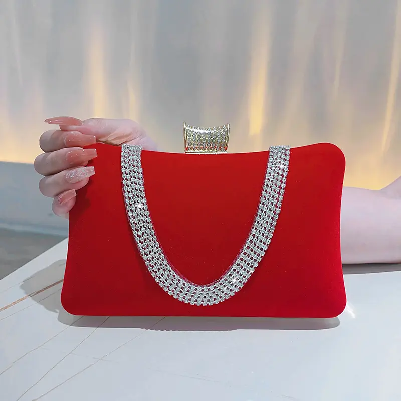 Ví Cầm Tay Trang Trí Kim Cương Giả, Túi Dạ Hội Thanh Lịch, Túi Xách Ăn Tối Cổ Điển Của Phụ Nữ, Thích Hợp Cho Tiệc Cưới Và Dạ Hội 8