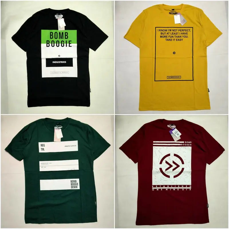 4pcs 100ribu kaos paket termurah t-shirt Bomboogie Bahan semi cotoon premium 24s cocok untuk pria wanita dewasa tersedia ukuran M.L.XL.XXL 5