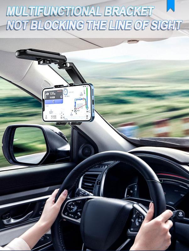 Product Introduction of SEAMETAL Sun Visor Car Phone Holder Multi-Joint Rotation Phone Mount Free Adjustment Smartphone Support Bracket for 4-7 Inch 15