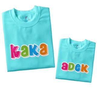 KAOS COUPLE ADEK KAKA/BAJU ANAK/KAOS ANAK/PAKAIAN ANAK/KAOS Katun Atasan Pasangan Oblong Motif Wanita Keluarga Wanita Dewasa