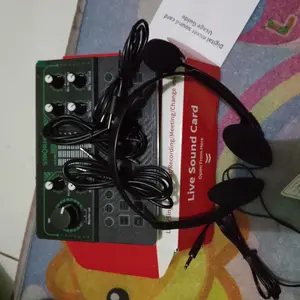 Siborie soundcard F996 Mixer Bluetooth sound card Audio USB External for phone PC Karaoke Keluarga