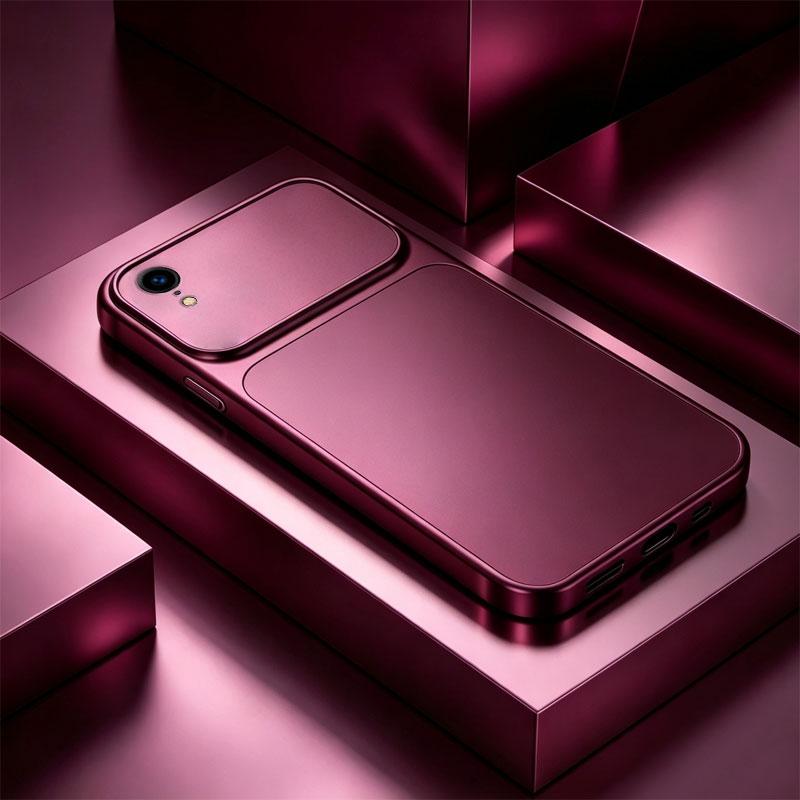Ốp lưng điện thoại, dành cho iPhone XR, phong cách tối giản, thiết kế mới, vỏ màu kim loại, chống sốc, ốp lưng điện thoại hiện đại