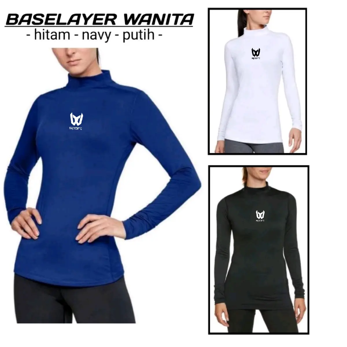 Manset baselayer wanita baju olahraga lengan panjang wanita - renang joging senam zumba atasan wanita