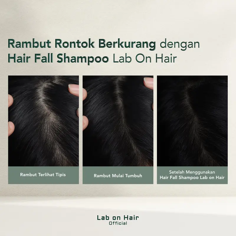 Lab On Hair Anti Hair Fall shampoo - Shampo Conditioner  Perawatan Rambut Anti Rontok Anti Hair Fall Sampo Haircare with Redensyl + eMortal Pep + ginger + Ginseng 3