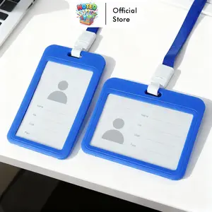 ID Card Holder Lanyard 2 Pilihan Horizontal & Vertikal - Wadah Kartu Nama Warna Variatif WJJ-050701