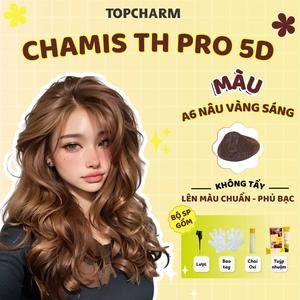 Nhuộm tóc Nâu Bánh Mật, Nâu Vàng A6 Chamis TH Pro Kem Nhuộm Tóc 5D Màu Thời Trang Không Cần Tẩy Dưỡng Tóc Nữ Chuẩn Salon Găng Tay Oxy