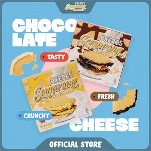 Semprong Susu Lembang - Bundle 2 Rasa Coklat Keju Strawberry Tiramisu Cemilan Kue Oleh - Oleh Bandung