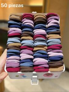 Set de ligas gruesas y elásticas para el cabello de mujer, multicolor, suaves y estirables, talla grande, ideales para uso diario, opción perfecta para regalo