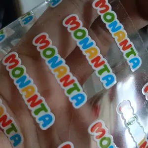 PIKATO Sticker Label 60pcs FREE Custom Nama UV DTF Tahan Air Kuat