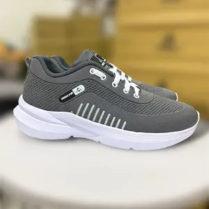 Sepatu Running Casual Grey 36-46 Pria Wanita Anak Sampai Dewasa Pylon Lentur Empuk Ringan tinggi 3cm Olahraga Lari Jogging Sporty