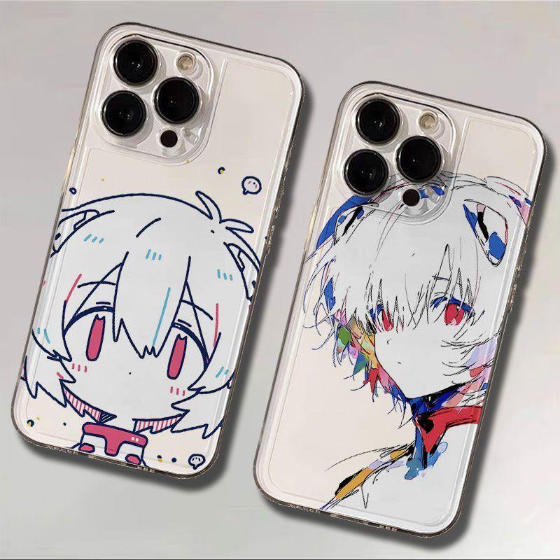 Vẽ tay đơn giản Vỏ không gian Ayanaboli cho iPhone17pro / 16 / 15 Anime 14 / 13…