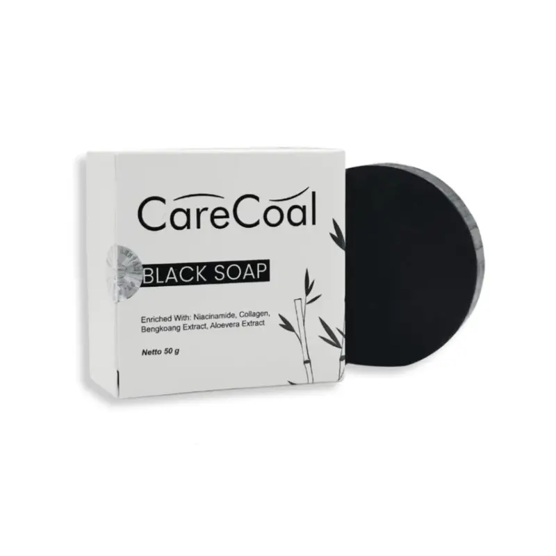 Termurah Sabun CARECOAL BLACK SOAP Sabun Mandi Untuk Mengatasi Kulit Gatal dan Mencerahkan Kulit Perawatan Tubuh 0