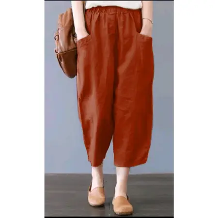 CELANA WANITA WILLOW PANTS/WILLOW PANTS LINEN / CELANA KULOT LINEN 0
