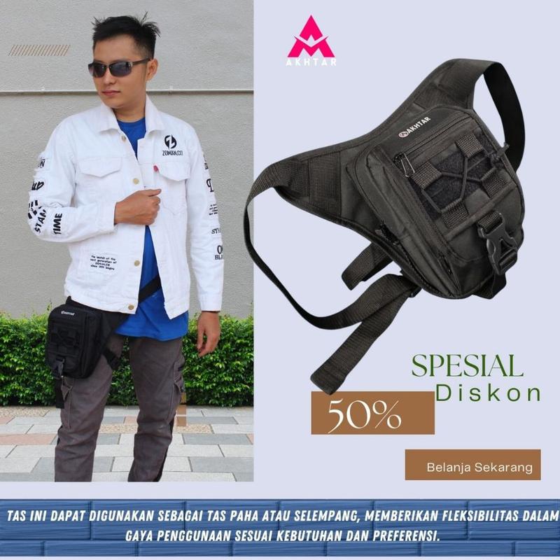 tas selempang paha pria tactical nultifungsi 8