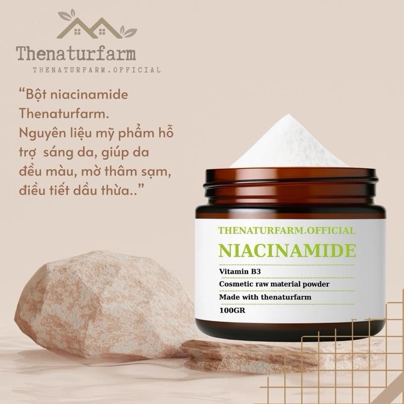 Bột Niacinamide Vitamin B3 Thenaturfarm Nguyên liệu hỗ trợ sáng da mờ thâm sạm kiểm soát dầu nhờn