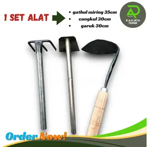 1 Set 3 Alat berkebun serbaguna alat koret rumput dan kebersihan di kebun alat gathul,garuk,cangkul