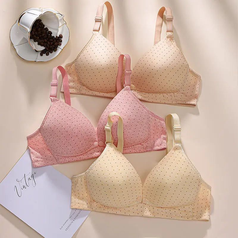 Maternity Bra Wireless Soft Cotton Nursing Bra Women Front Buckle Breastfeeding Bra