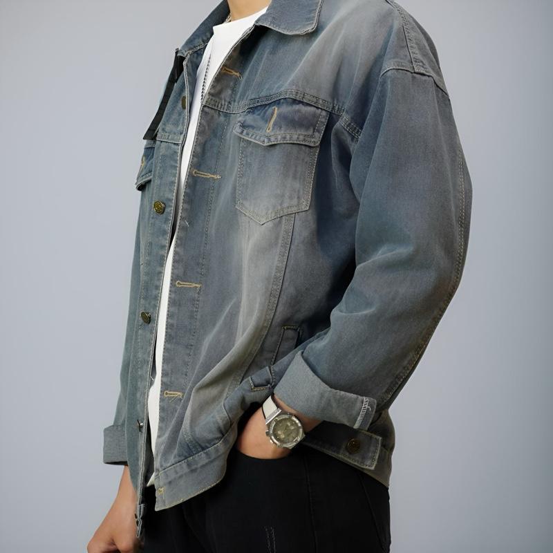 Product Introduction of Áo khoác jeans màu hè vừa vặn - Phong cách sang trọng ngầu 17