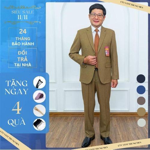 bộ vest trung niên - bộ comple nam trung niên lịch lãm đứng tuổi Menswear