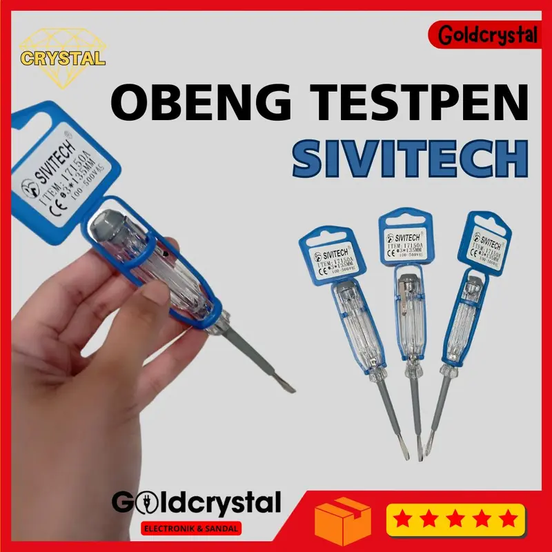 Tespen AC Listrik Obeng Tespen Listrik Sivitech 17150A Tes Pen 0