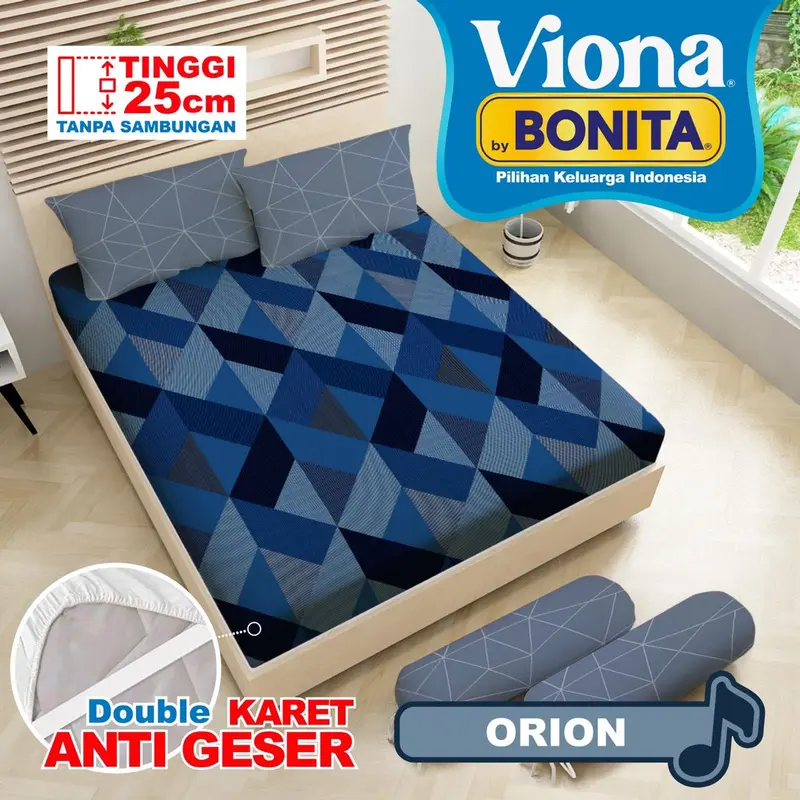 Hampers Sprei, Kado Pernikahan, Kado Ulang tahun , Sprei Bonita Viona ukuran king 180x200 dan 160x200 7