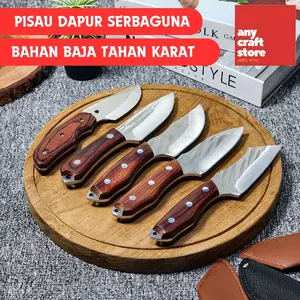 Pisau Dapur Daging Serbaguna 4CR13 Baja Tahan Karat dengan Sarung Pisau Kitchenware Stainless Steel