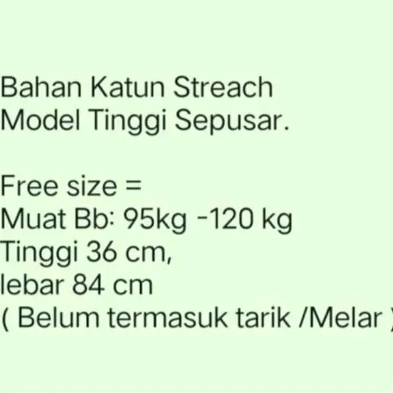 Tally 689 CD wanita super jumbo  Bahan Katun Streach Fit to 6XL 8