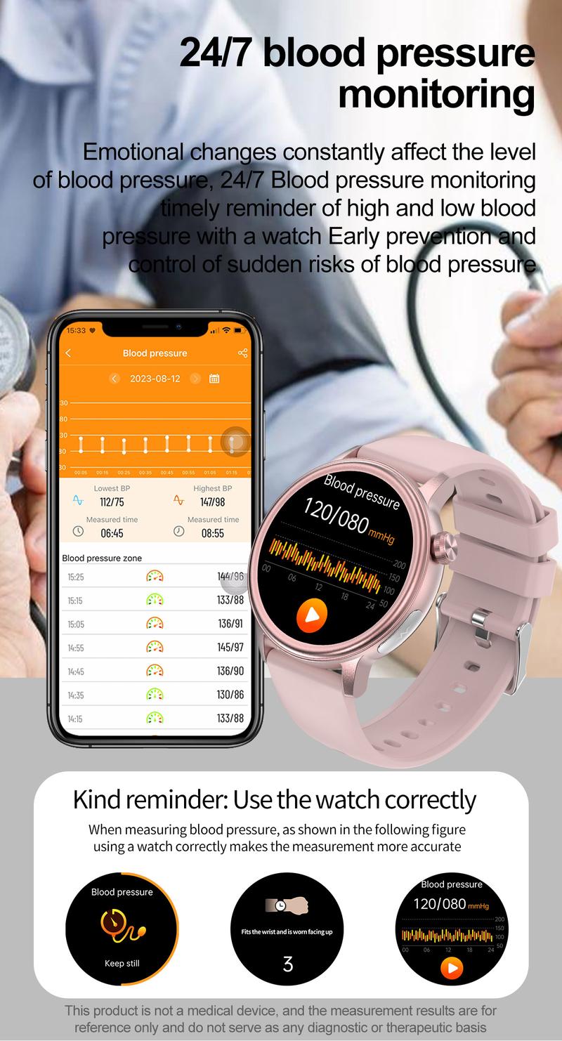 Product Introduction of Jam tangan pintar Non-Invasive Blood Glucose Blood Lipid Uric Acid Smartwatch ECG Body Temperature Blood Pressure Monitoring Untuk Pria Wanita Bluetooth Call Tahan air Bracelet VS ET481 ET310 ET470 17