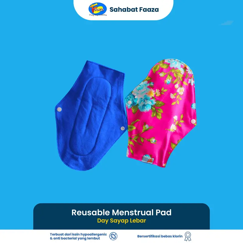 Faaza Pembalut Kain DAY SAYAP LEBAR - isi 3 Kesehatan Cuci Ulang Faaza Pembalut Katun Day Sayap Lebar 3 DSL Anti Bocor / Menspad Pembalut Kain/Pembalut Wanita /Pembalut Kain Cuci Ulang/Menstrual Pad/Pembalut Cuci Ulang/Menspad grosir Kering Perempuan 0