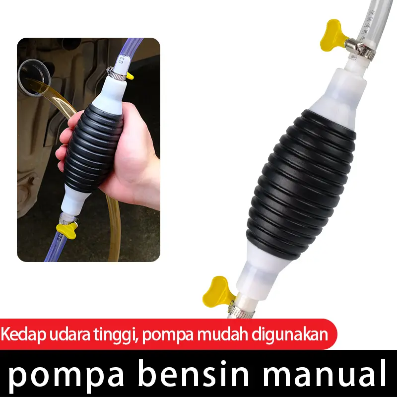 Pompa Bensin Manual Serbaguna | Pompa Tangan Penyedot Cairan Minyak Solar Oli Air | Transfer Pump Mobil Motor Aquarium Dapur Bengkel Rumah Tangga