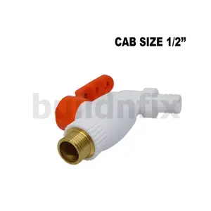 CAB - KRAN AIR PVC JUMBO / KRAN TEMBOK DRAT KUNINGAN 1/2"