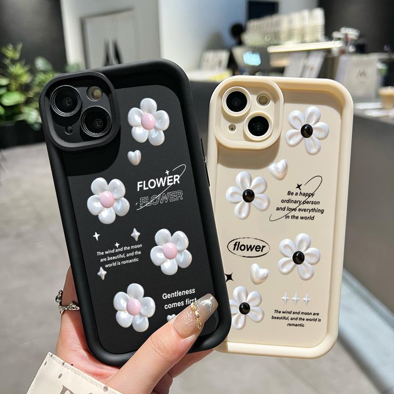 Casing Hp Untuk OPPO A60 Case Hp Pola Bunga Kartun Casing Ponsel Cesing Silikon lembut Kesing pelindung Kasing Anti guncangan 5