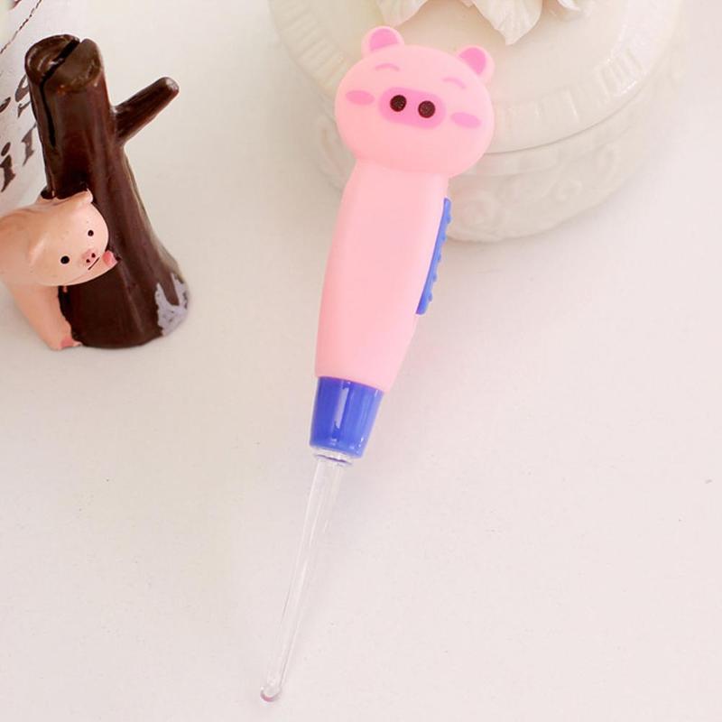 Ear Spoon Cleaning LED Lighting Cute Cartoon Animal Detachable Earwax Remover Tool Safety Cleaner #306728 3