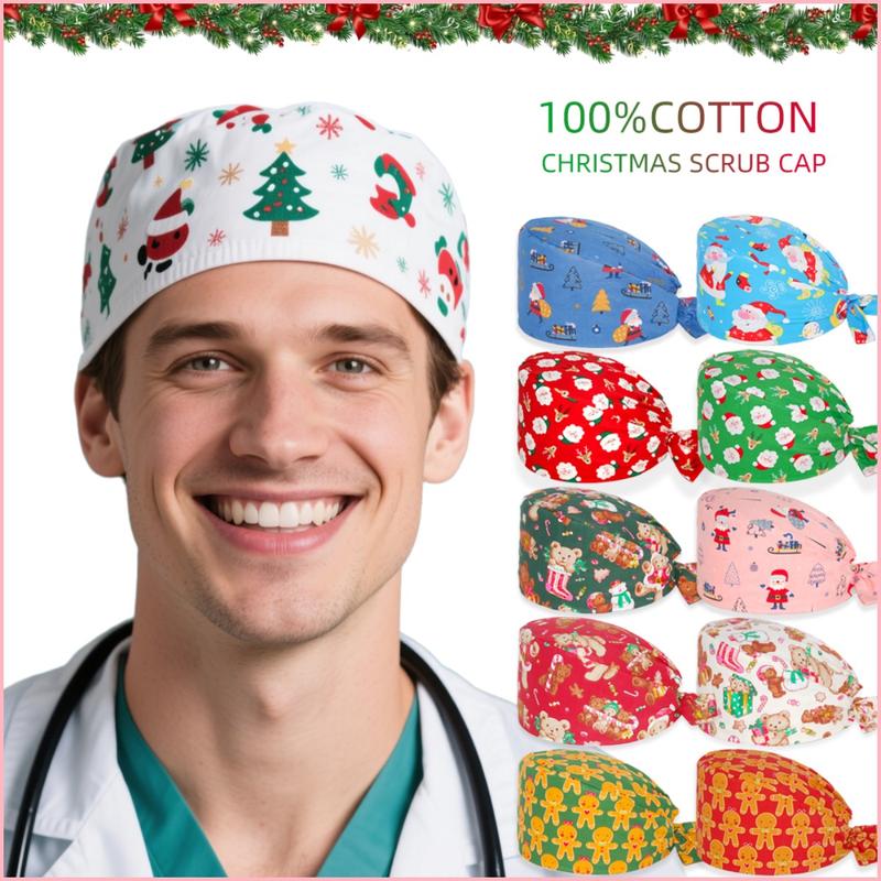 Giáng Sinh Mới Y Tế Chà Mũ 100% cotton Y Tá Bác Sĩ Bệnh Viện Làm Việc Mũ Phẫu
