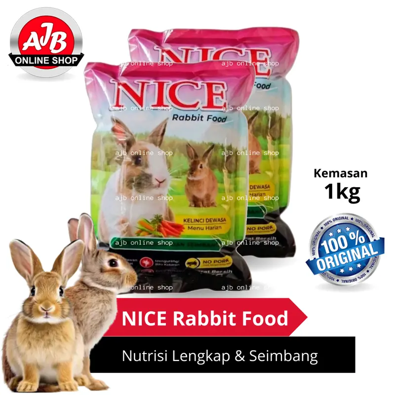 Nice Rabbit Food Makanan Kelinci Bernutrisi Lengkap Dan Seimbang kemasan 1Kg 0
