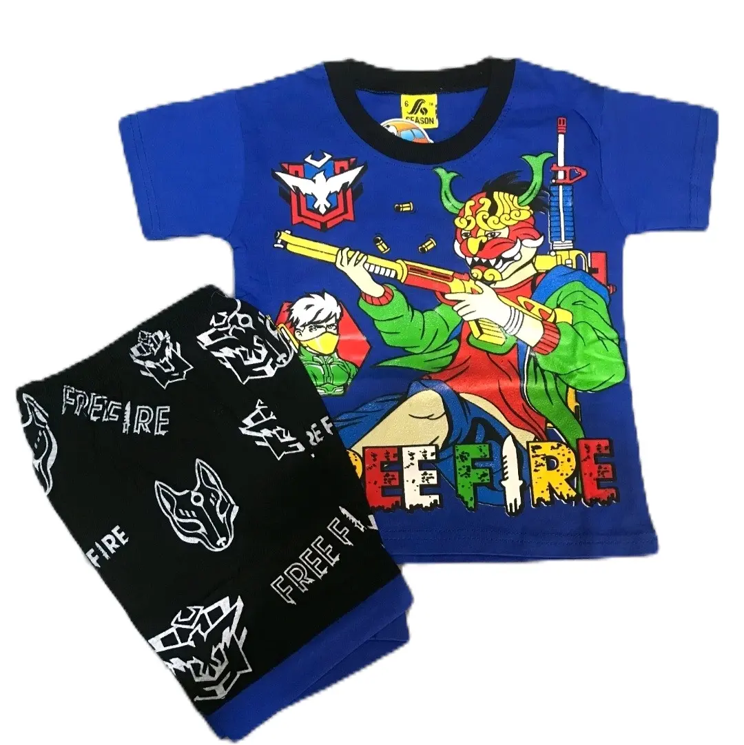 SETELAN KAOS ANAK KATUN COWOK TANGAN PENDEK CELANA PENDEK (WARNA RANDOM) Fashion