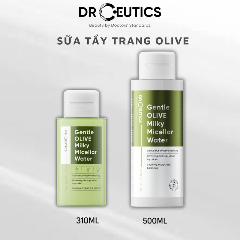 Drceutics Sữa Tẩy Trang Olive - Gentle OLIVE Milky Micellar Water 310ml Dành Cho Mọi Loại Da, Da nhạy cảm