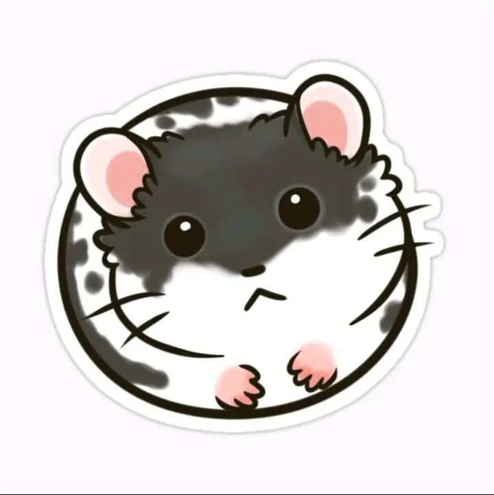 Mainan hamy stikker panda (hitam putih