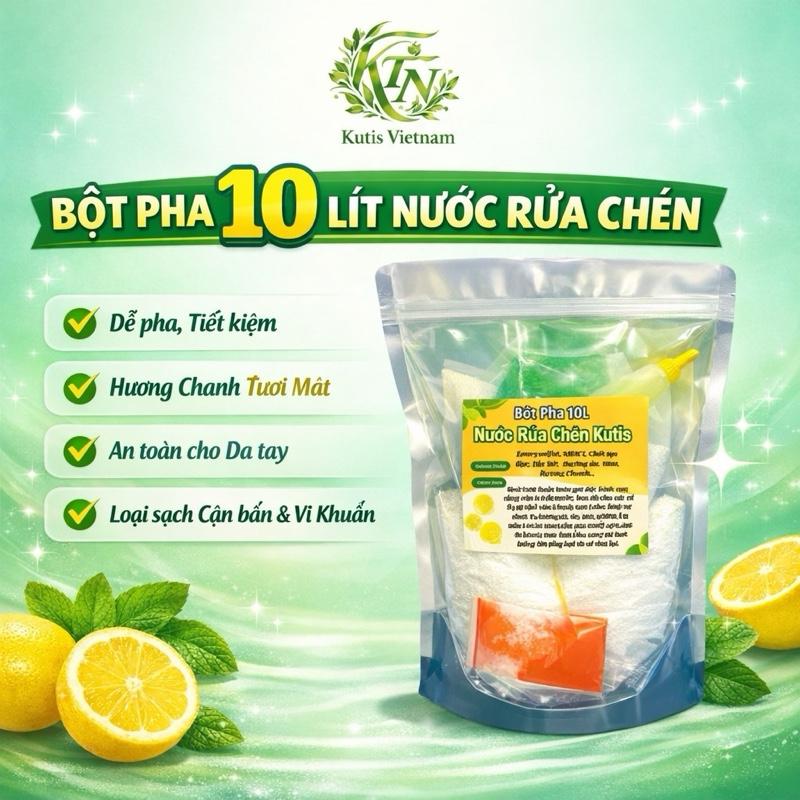 Nhiều bọt Bột pha nước rửa chén 10 lít hoà tan tự pha đã hoà tan bọt tại nhà hương chanh tiết kiệm chi phí cho gia đình Làm Sạch chén dầu mở